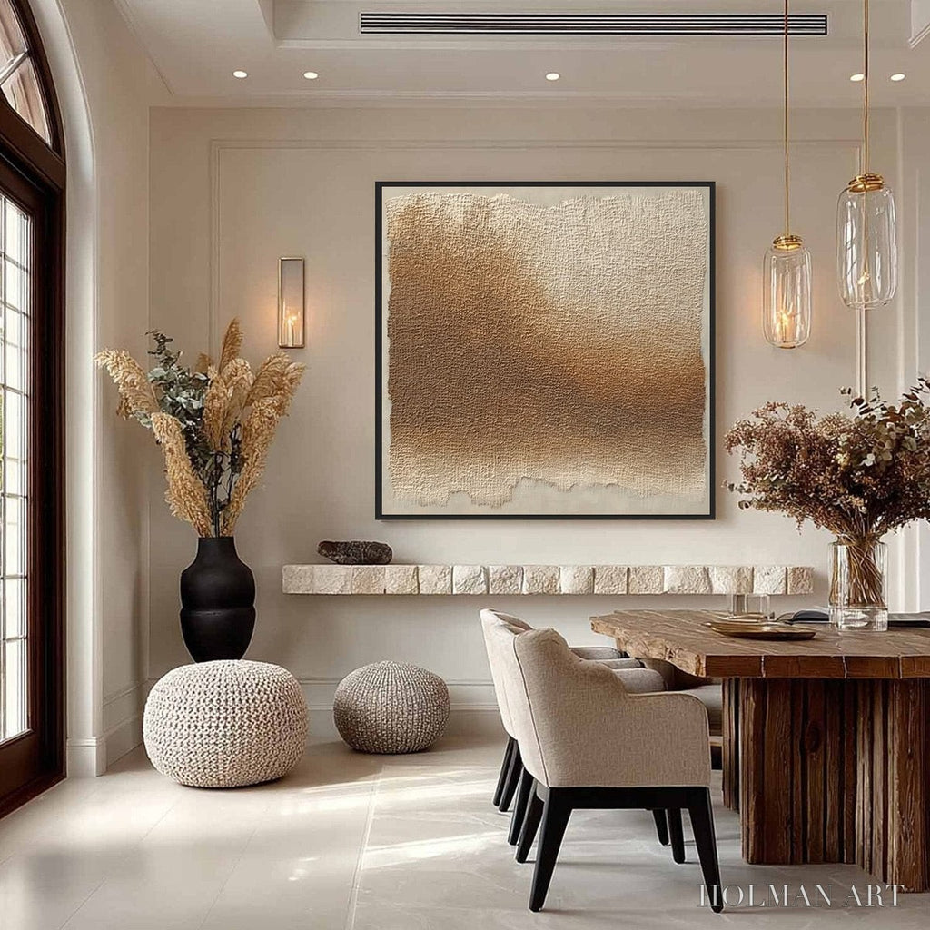 HOLMAN ART Earthen Veil – Large Textured Wabi Sabi Abstract Painting - image 4