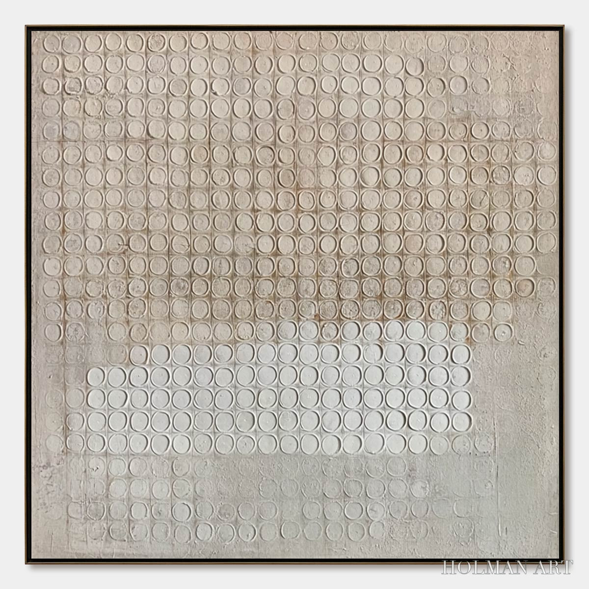 HOLMAN ART Echoes in Silence – Large Wabi Sabi Textured Minimalist Abstract Painting - image 1