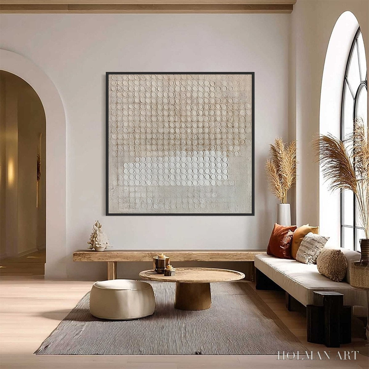 HOLMAN ART Echoes in Silence – Large Wabi Sabi Textured Minimalist Abstract Painting - image 2