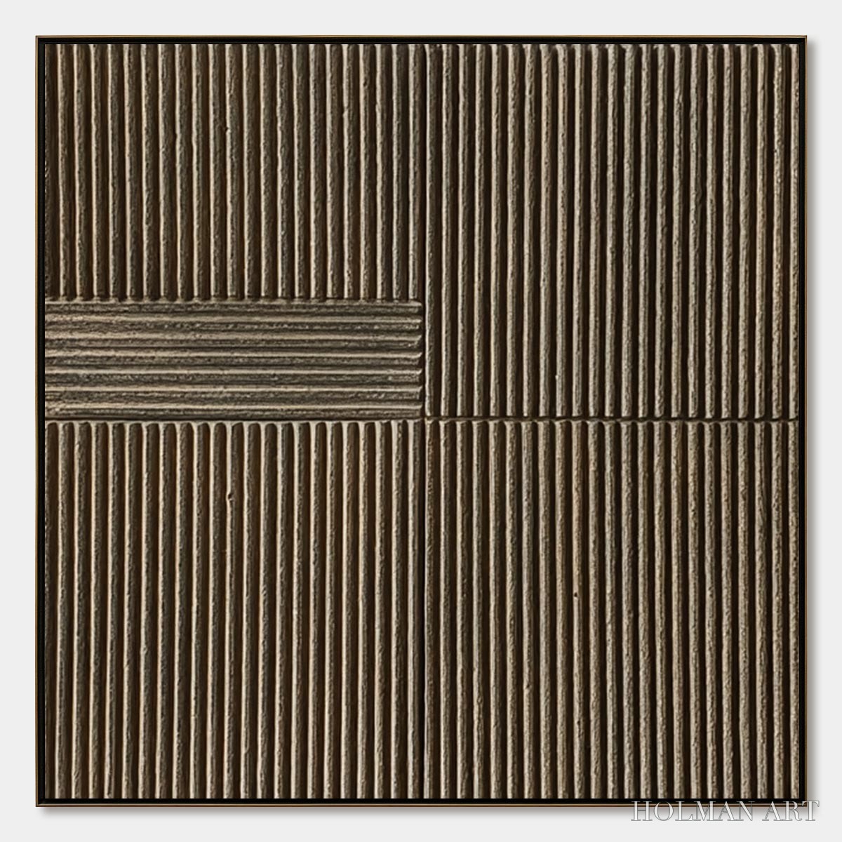 HOLMAN ART Silent Cadence – Square Textured Wabi-Sabi Abstract - image 1