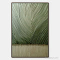 HOLMAN ART Earthen Weave – Textured Green and Beige Wabi Sabi Abstract Painting - image 1