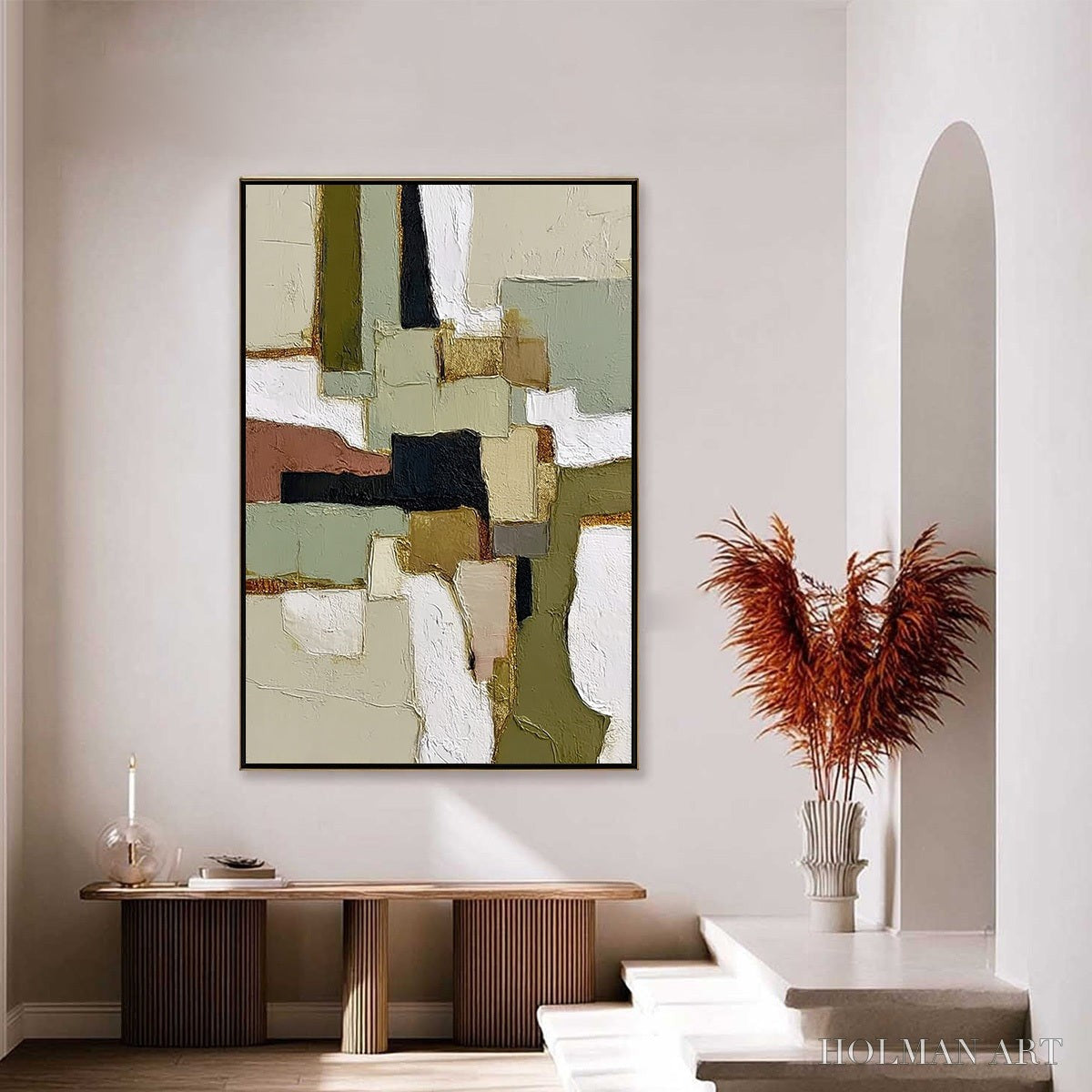 HOLMAN ART Terra Firma – Wabi Sabi Textured Abstract Painting with Earth Tones - image 4