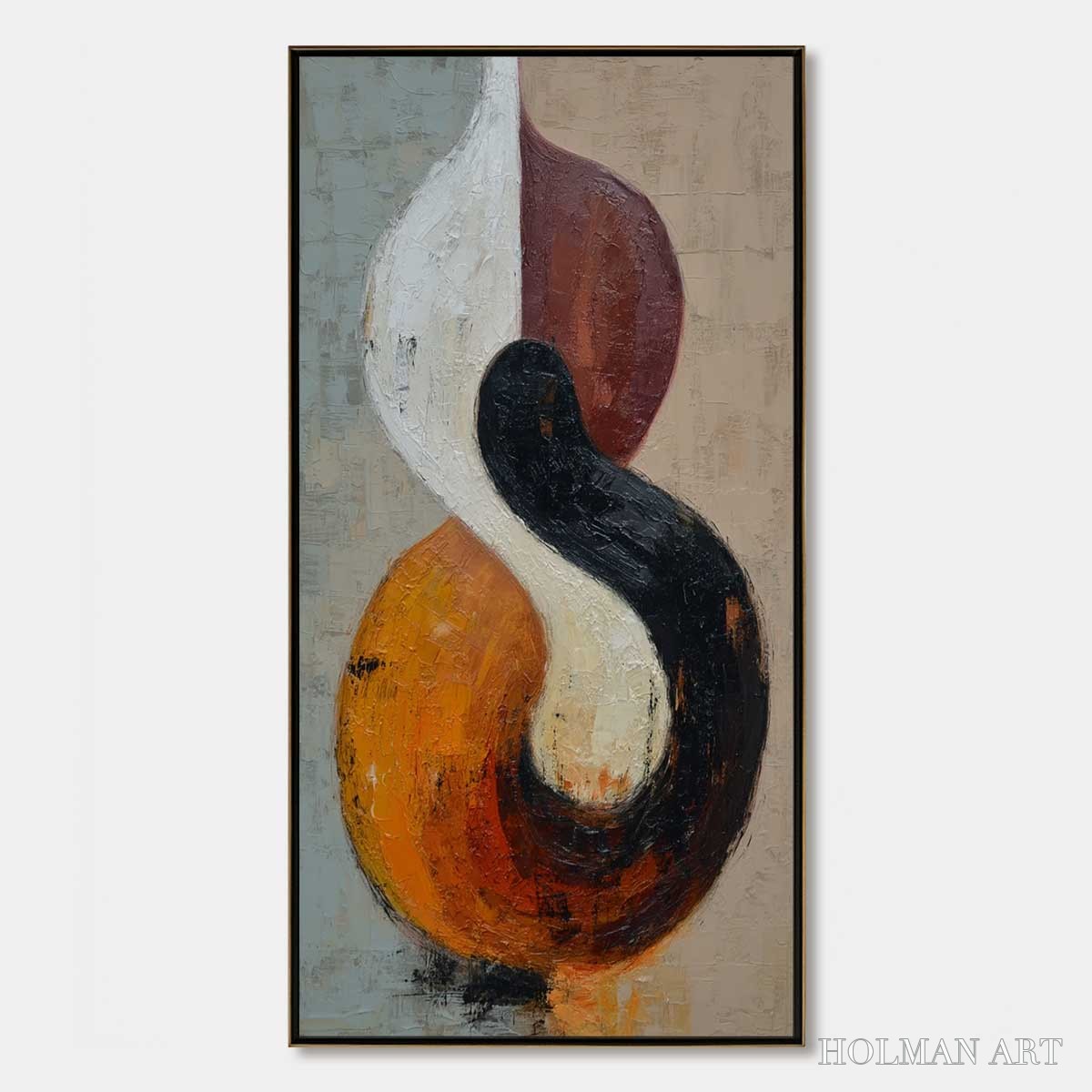 HOLMAN ART Intertwine – Textured Wabi Sabi Abstract Painting for Modern Decor - image 1