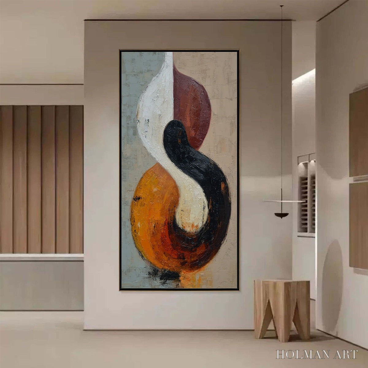 HOLMAN ART Intertwine – Textured Wabi Sabi Abstract Painting for Modern Decor - image 2