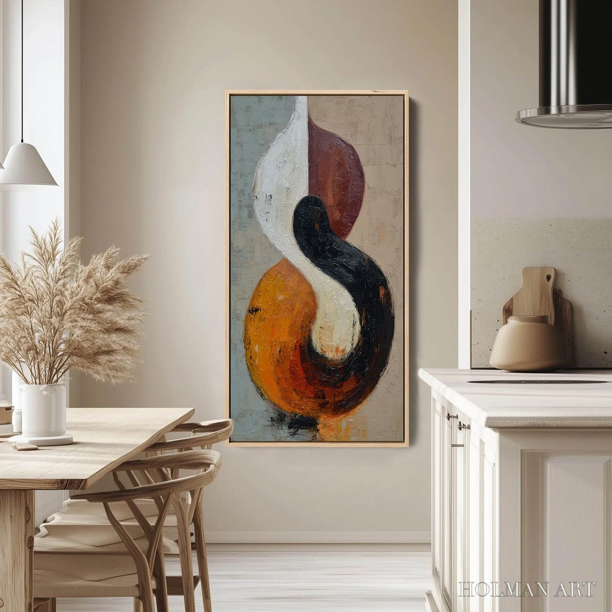 HOLMAN ART Intertwine – Textured Wabi Sabi Abstract Painting for Modern Decor - image 4