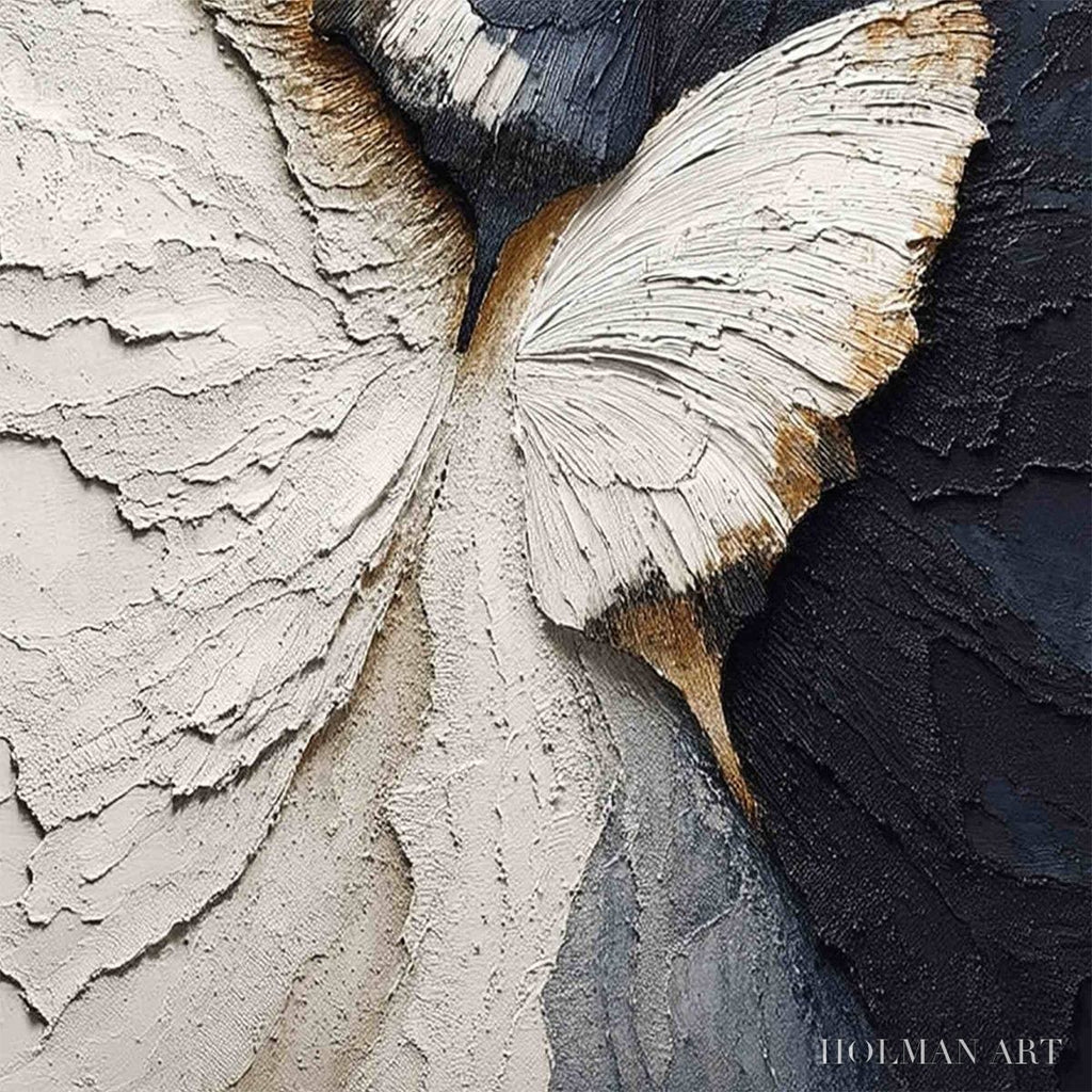HOLMAN ART Emergence – Textured Wabi Sabi Butterfly Impasto - image 5