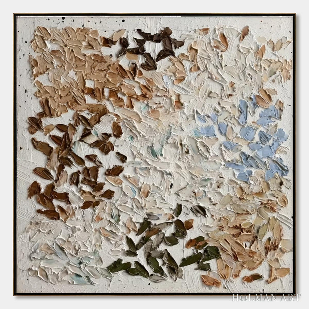 HOLMAN ART Earth'S Mosaic – Textured Wabi Sabi Abstract Impasto Painting - image 1