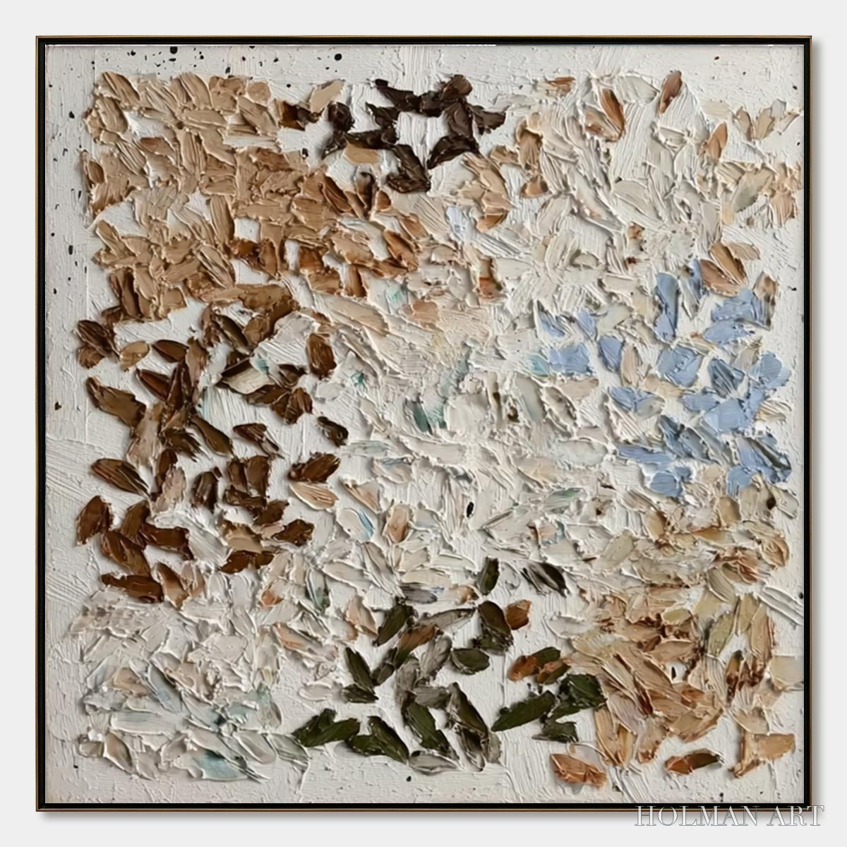 HOLMAN ART Earth'S Mosaic – Textured Wabi Sabi Abstract Impasto Painting - image 1