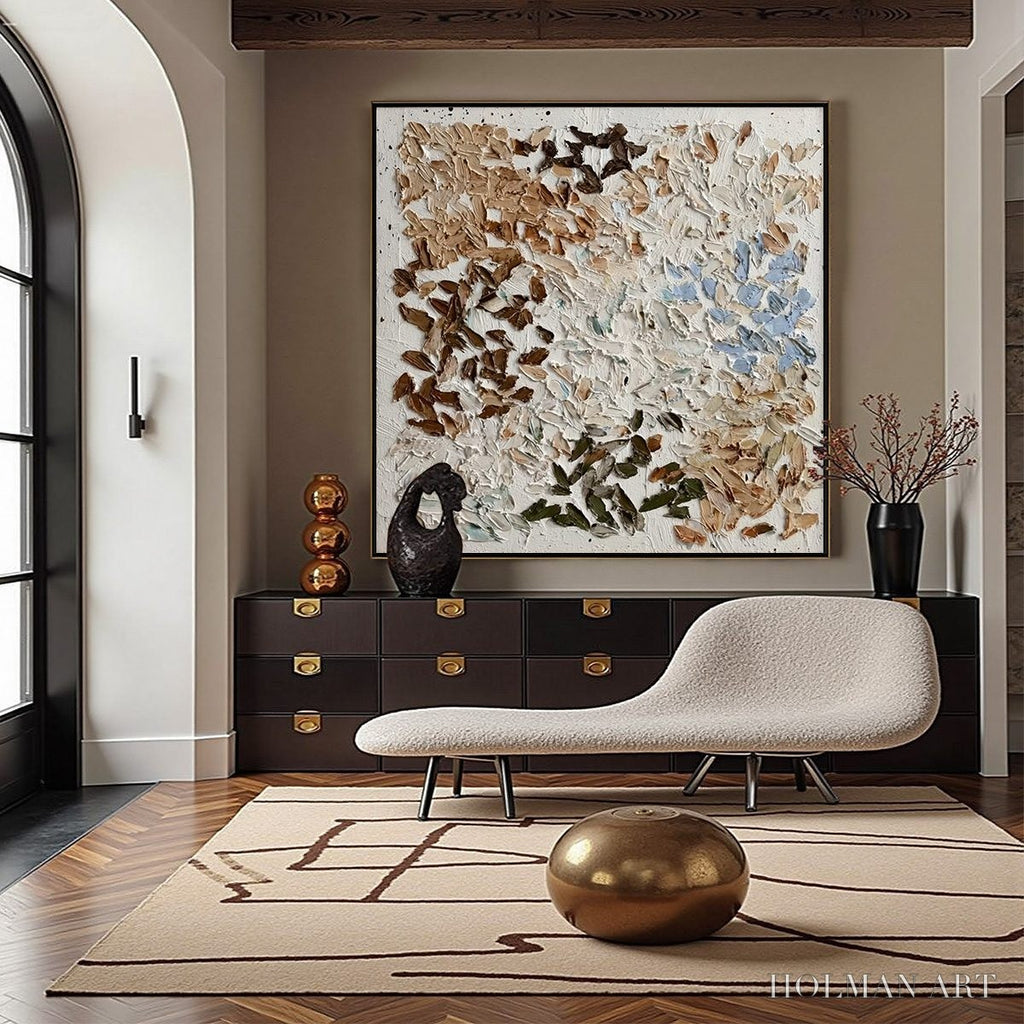 HOLMAN ART Earth'S Mosaic – Textured Wabi Sabi Abstract Impasto Painting - image 4