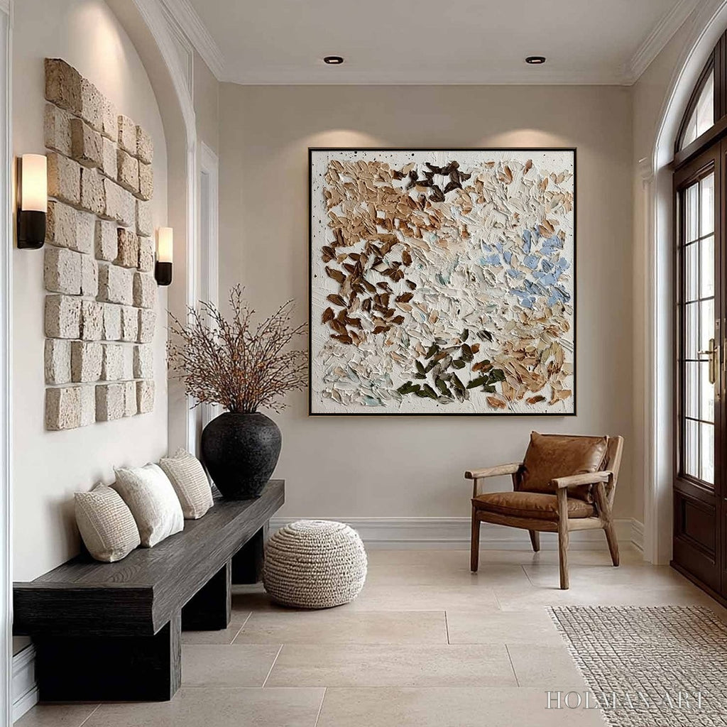 HOLMAN ART Earth'S Mosaic – Textured Wabi Sabi Abstract Impasto Painting - image 6