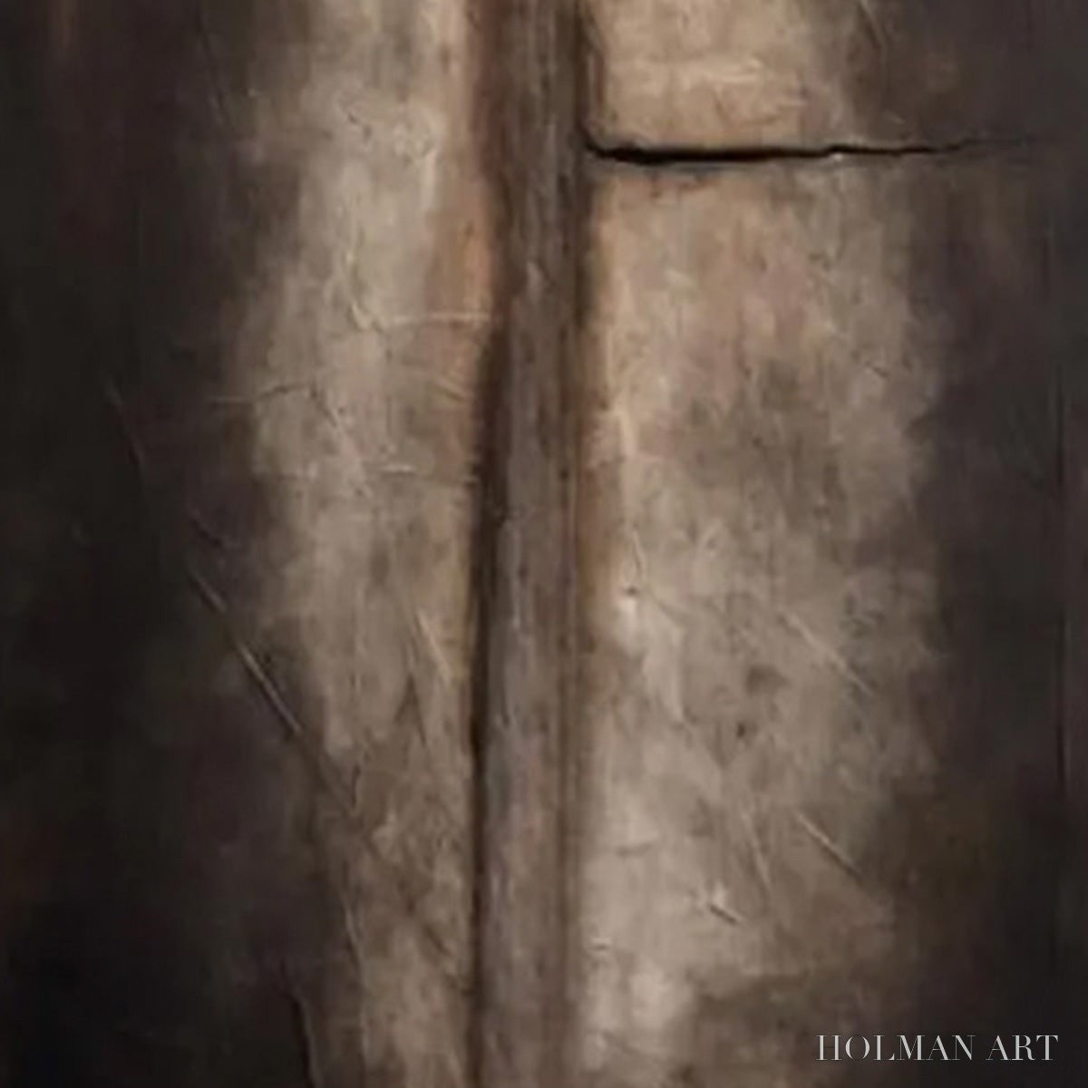 HOLMAN ART Fissure – Large Textured Wabi Sabi Abstract Painting in Earth Tones - image 3