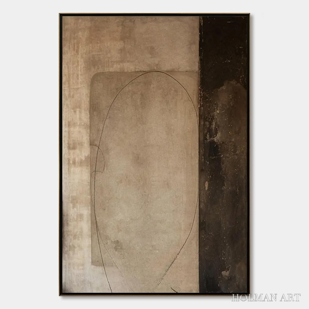 HOLMAN ART Fragmented Memory – Wabi Sabi Style Textured Abstract Painting - image 1