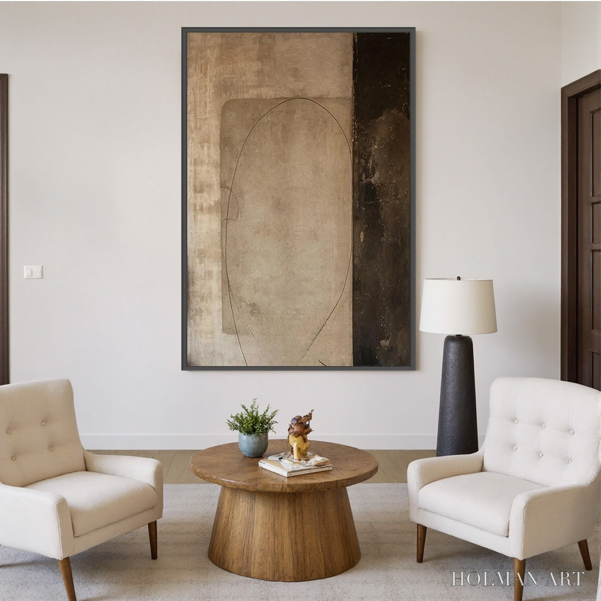 HOLMAN ART Fragmented Memory – Wabi Sabi Style Textured Abstract Painting - image 2