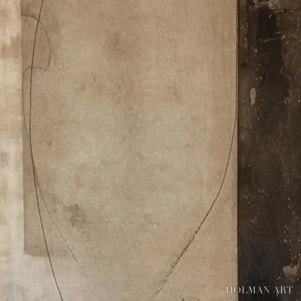 HOLMAN ART Fragmented Memory – Wabi Sabi Style Textured Abstract Painting - image 3