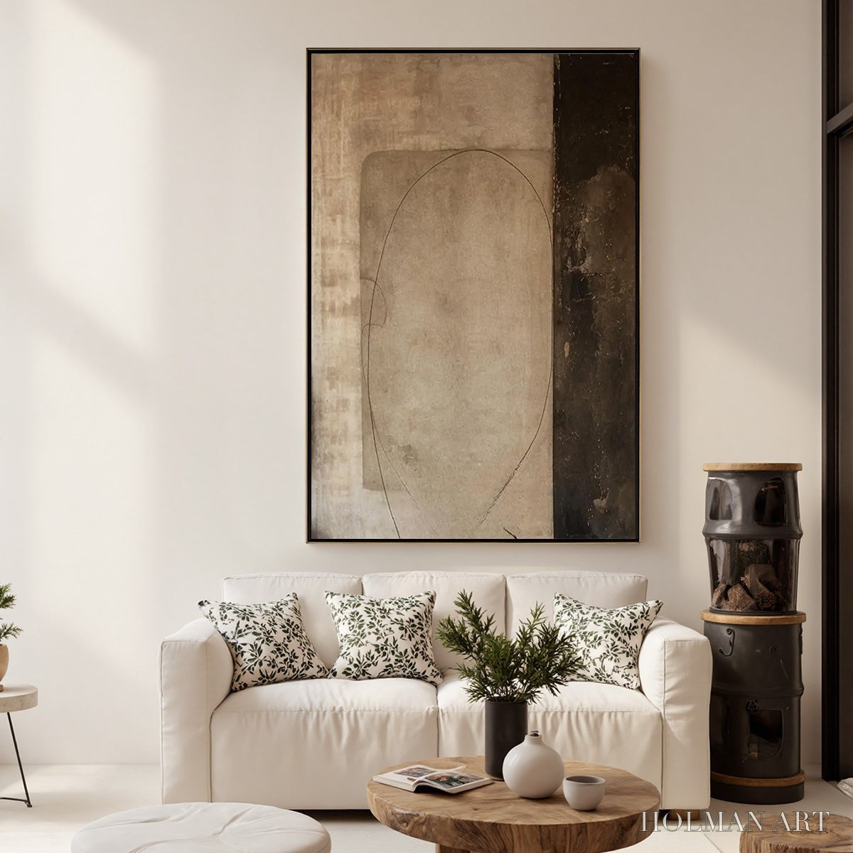 HOLMAN ART Fragmented Memory – Wabi Sabi Style Textured Abstract Painting - image 4