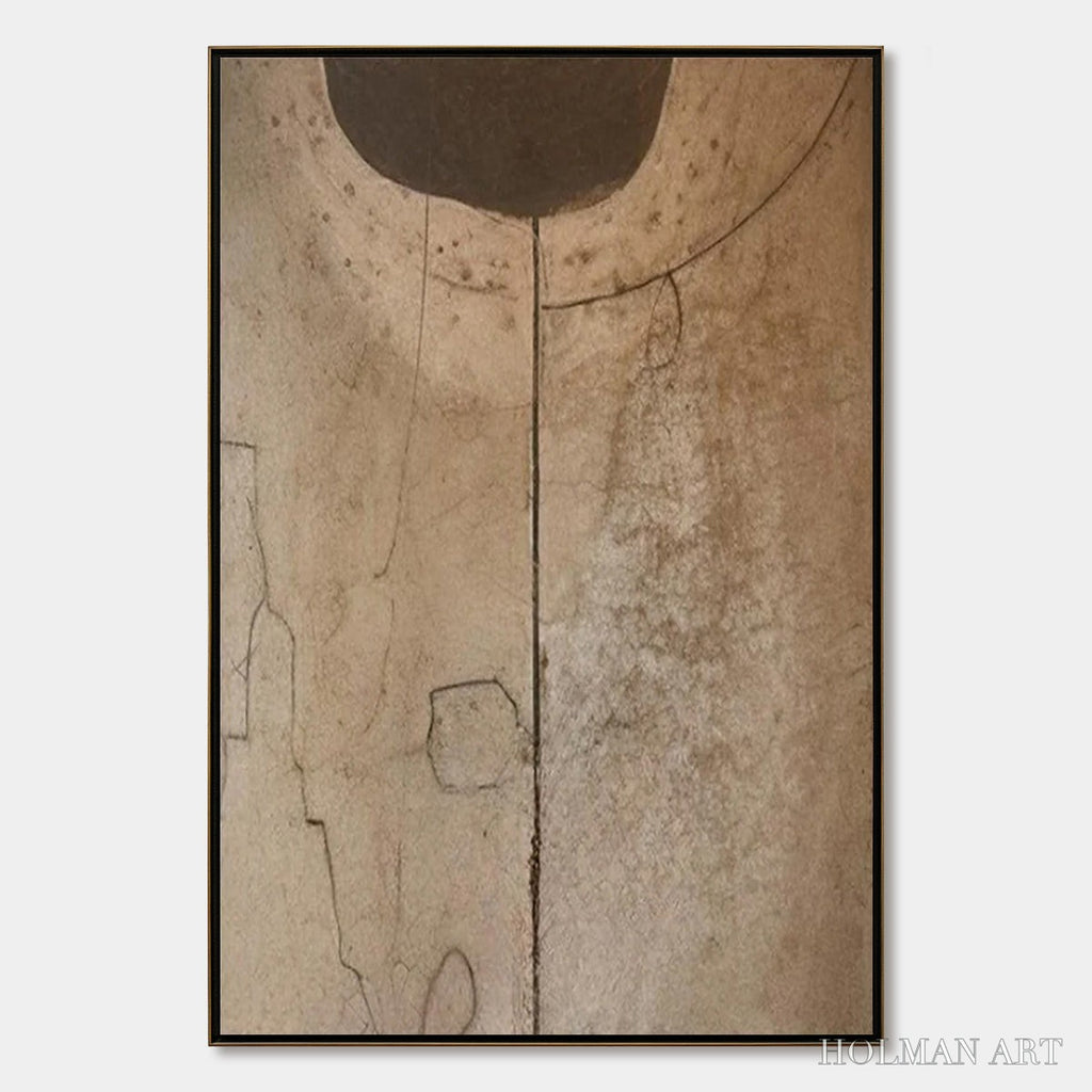 HOLMAN ART Echoes of Earth – Textured Wabi Sabi Abstract Art for Modern Spaces - image 1