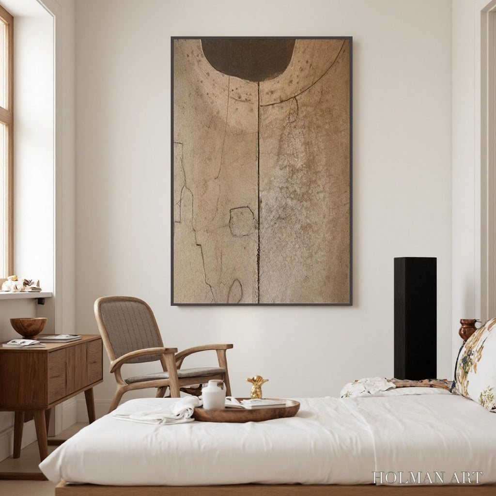 HOLMAN ART Echoes of Earth – Textured Wabi Sabi Abstract Art for Modern Spaces - image 2