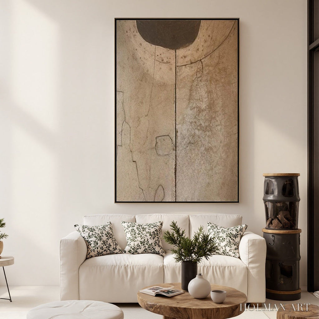 HOLMAN ART Echoes of Earth – Textured Wabi Sabi Abstract Art for Modern Spaces - image 4
