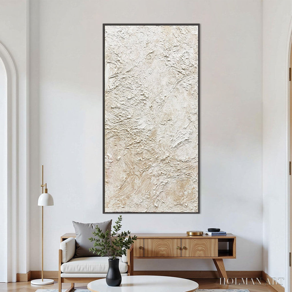 HOLMAN ART Alabaster Veil – Textured Wabi Sabi Minimalist Painting - image 2