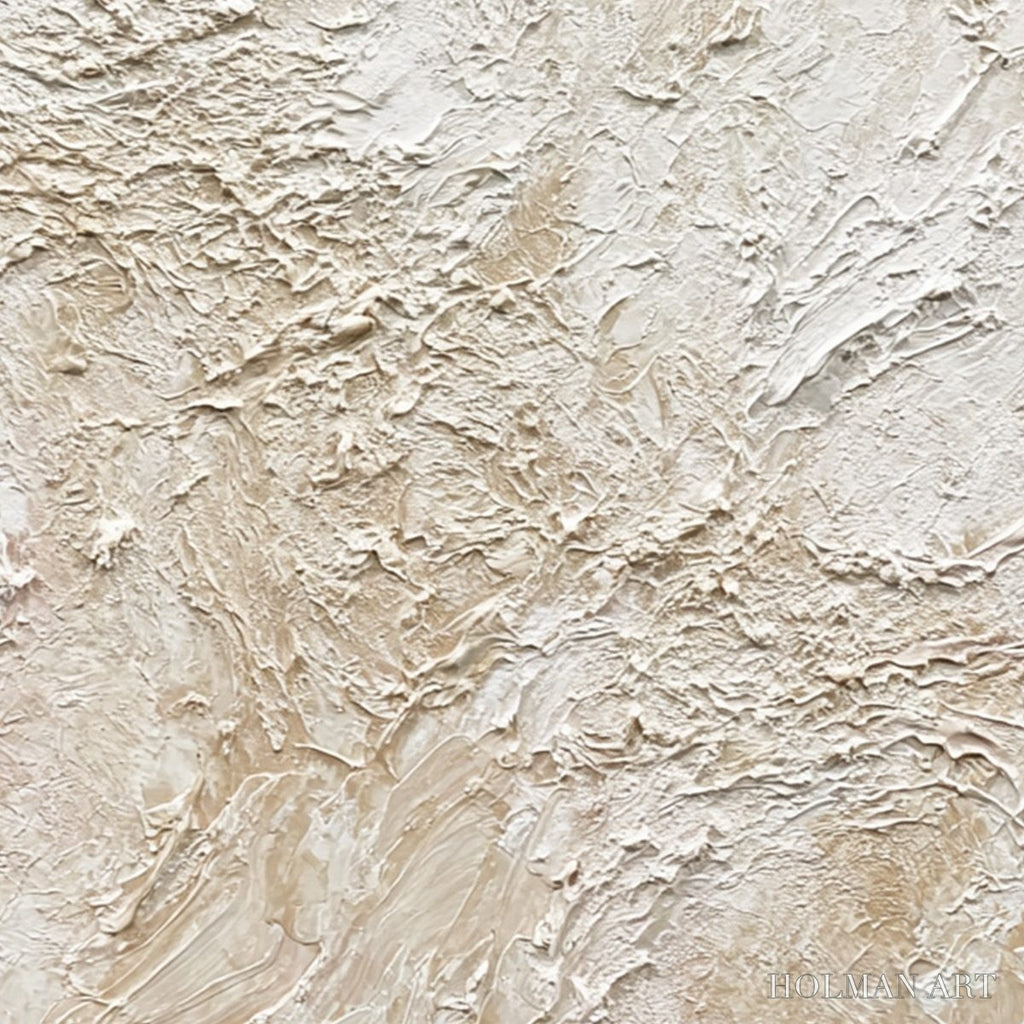 HOLMAN ART Alabaster Veil – Textured Wabi Sabi Minimalist Painting - image 3