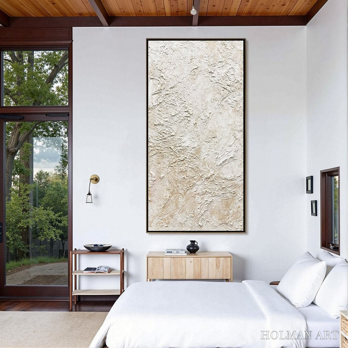 HOLMAN ART Alabaster Veil – Textured Wabi Sabi Minimalist Painting - image 4