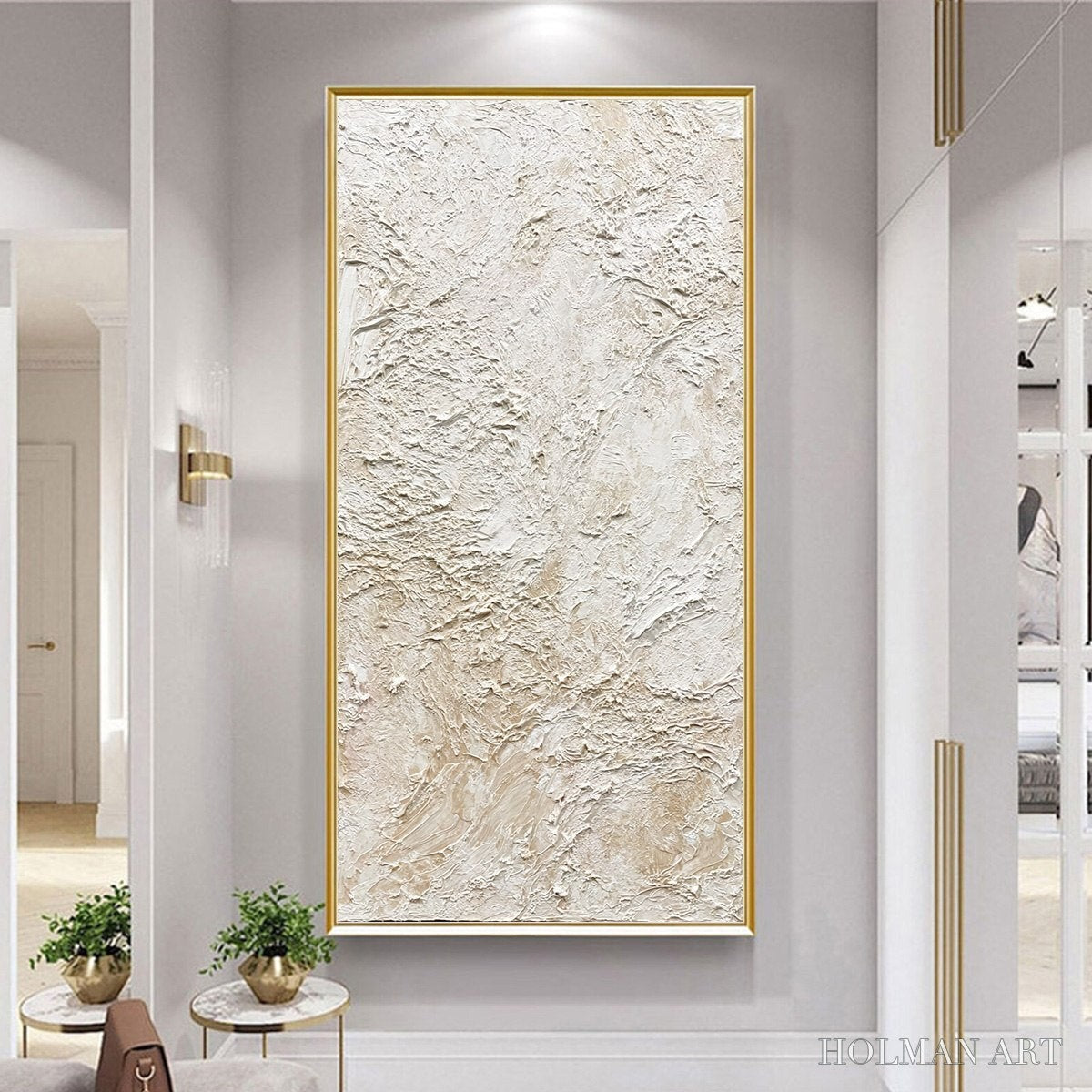 HOLMAN ART Alabaster Veil – Textured Wabi Sabi Minimalist Painting - image 6