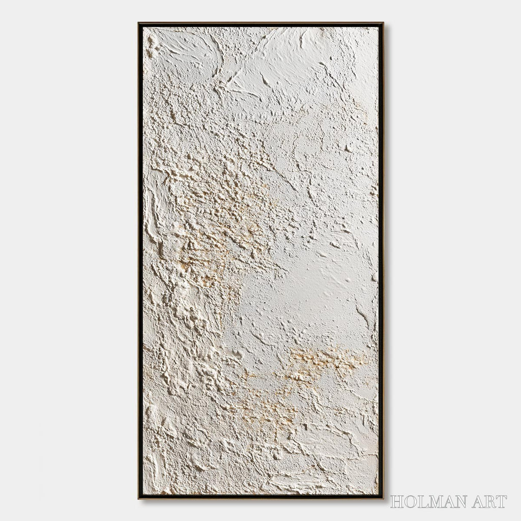 HOLMAN ART Terra Alba – Textured Wabi Sabi Minimalist Abstract Painting - image 1