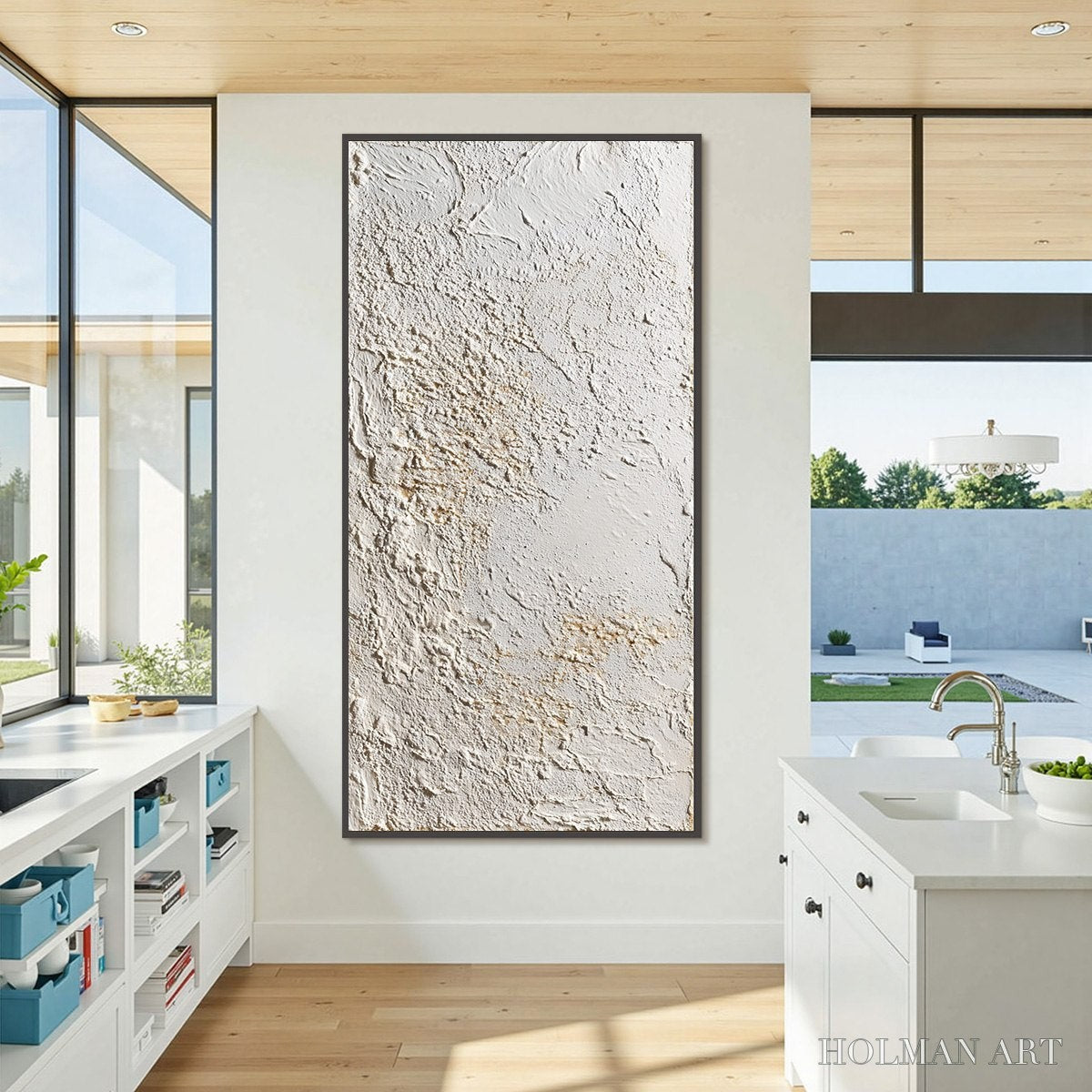 HOLMAN ART Terra Alba – Textured Wabi Sabi Minimalist Abstract Painting - image 4