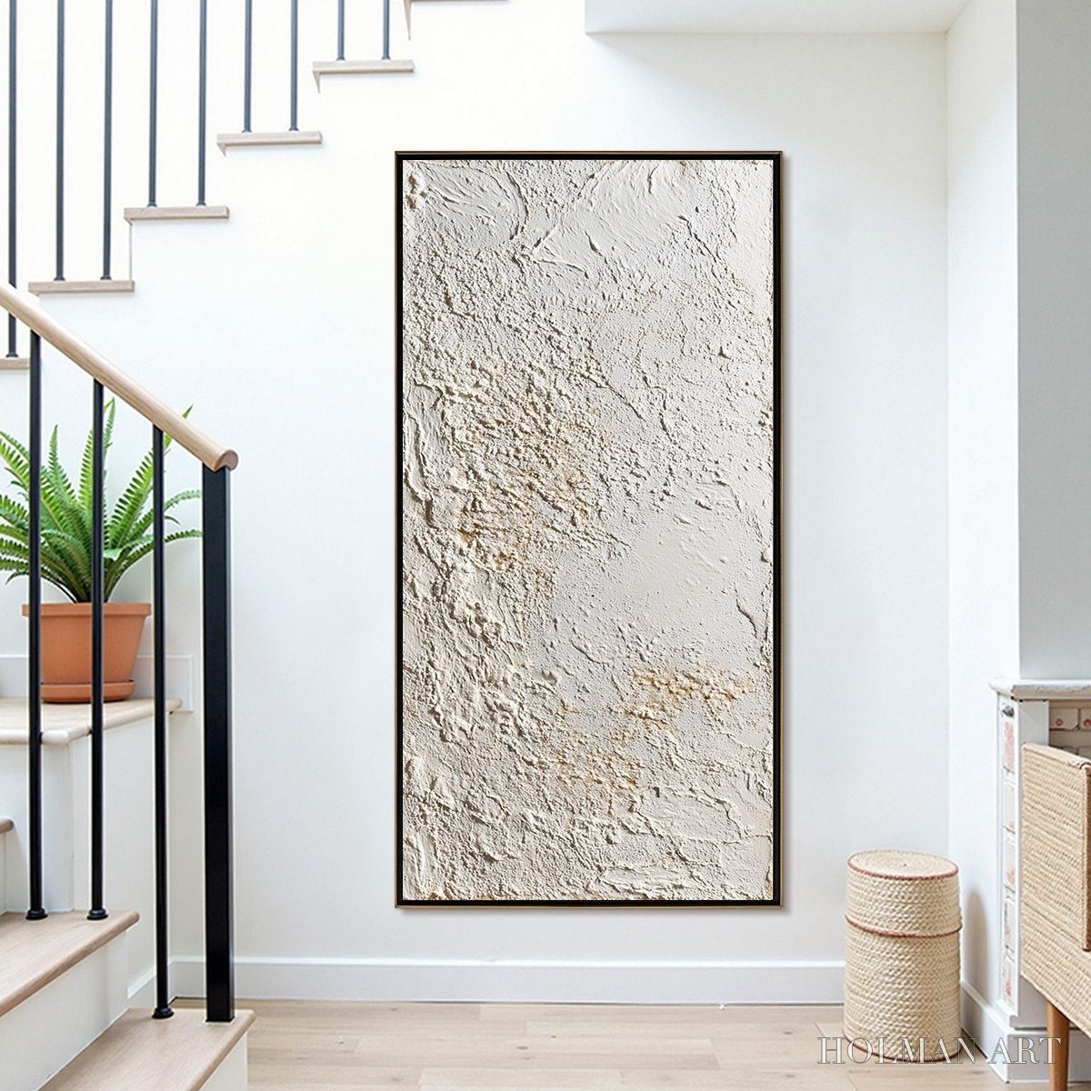 HOLMAN ART Terra Alba – Textured Wabi Sabi Minimalist Abstract Painting - image 6