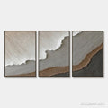 HOLMAN ART Terra Firma – Textured Abstract Earth Tones Triptych Painting - image 1