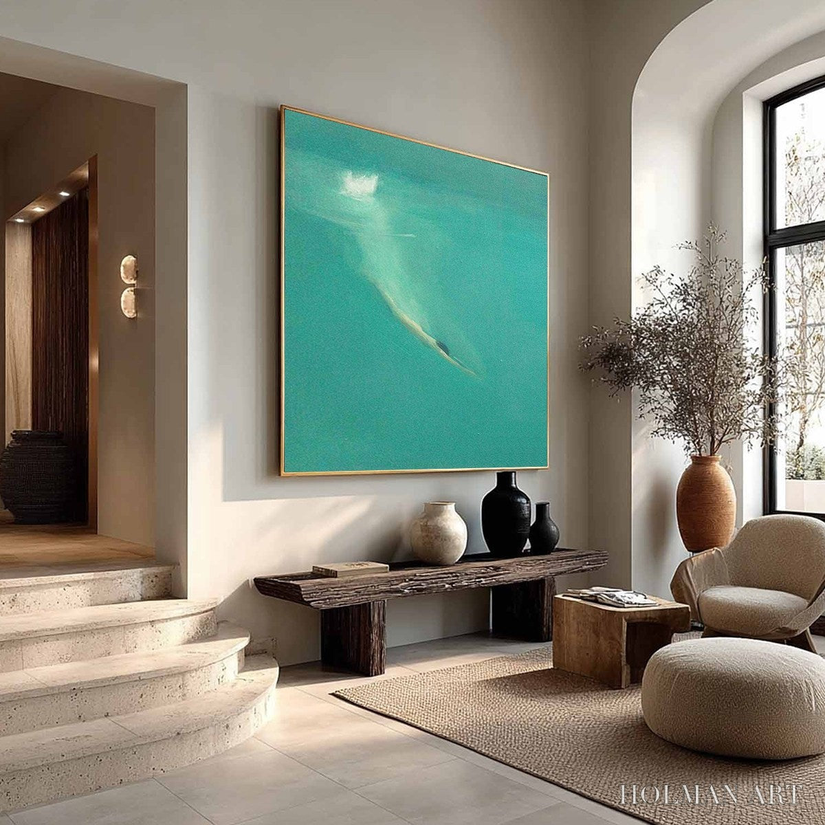 HOLMAN ART Submerge – Minimalist Wabi Sabi Sea Painting - image 6