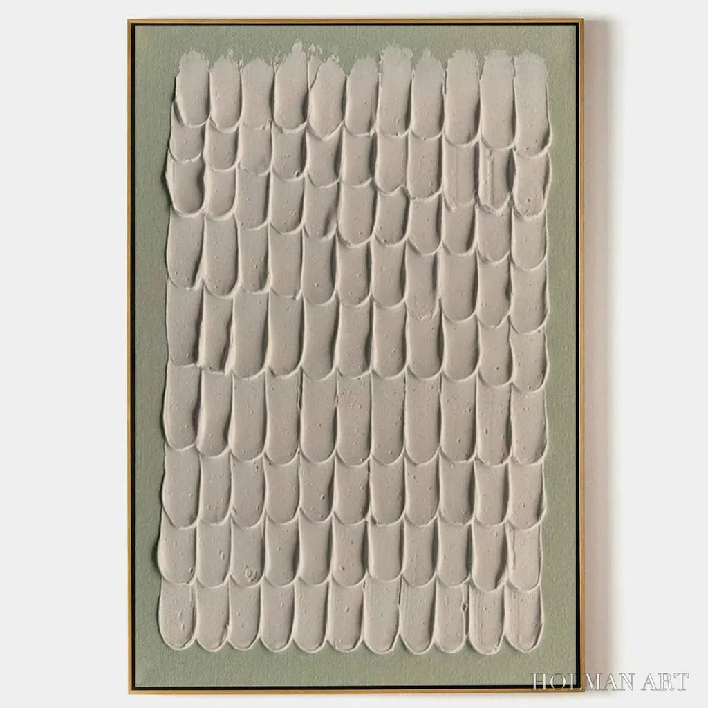 HOLMAN ART Textured Scales – Textured Abstract Painting in Neutral Tones - image 1