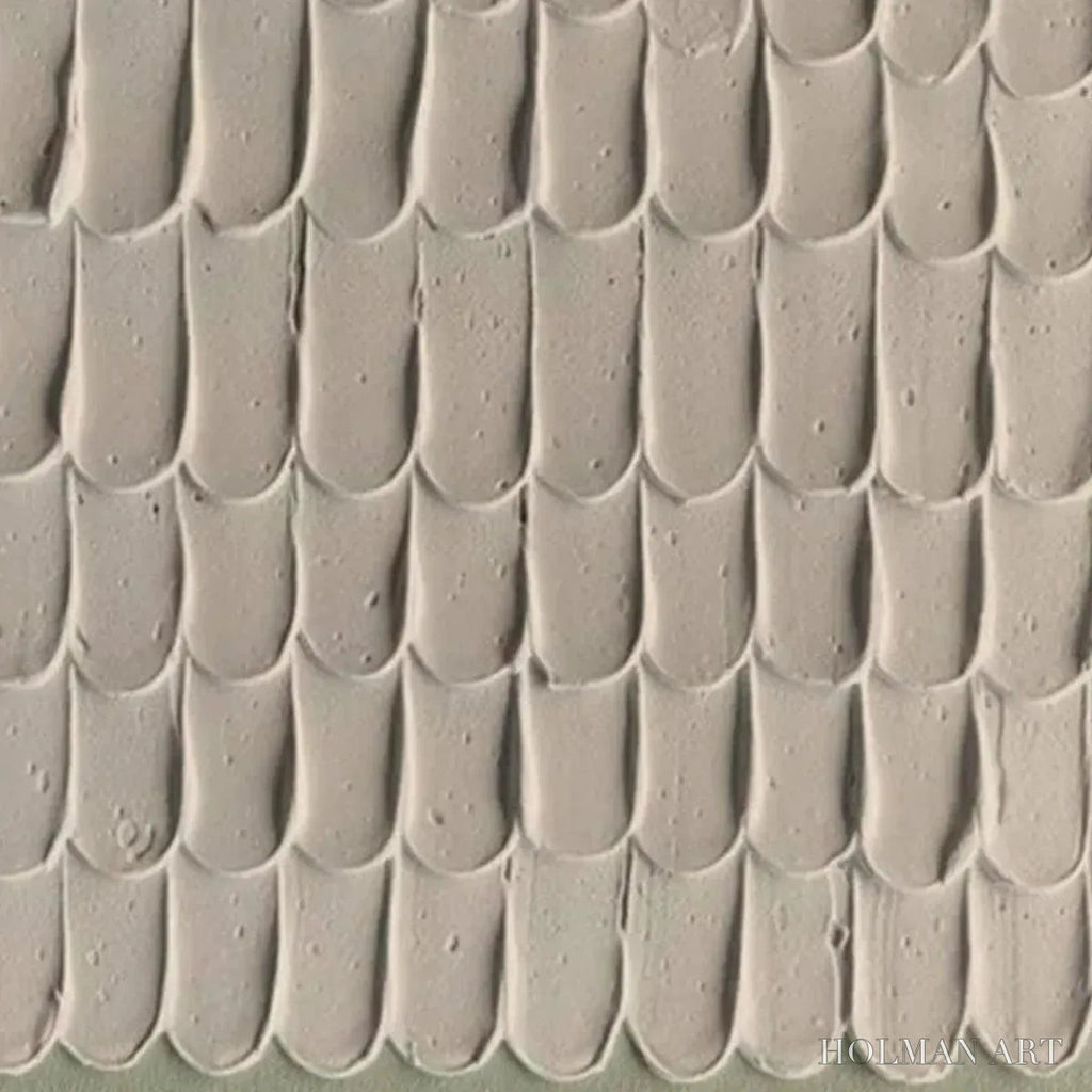 HOLMAN ART Textured Scales – Textured Abstract Painting in Neutral Tones - image 3