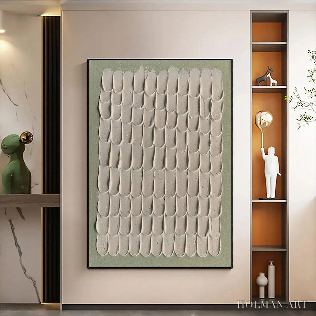 HOLMAN ART Textured Scales – Textured Abstract Painting in Neutral Tones - image 6