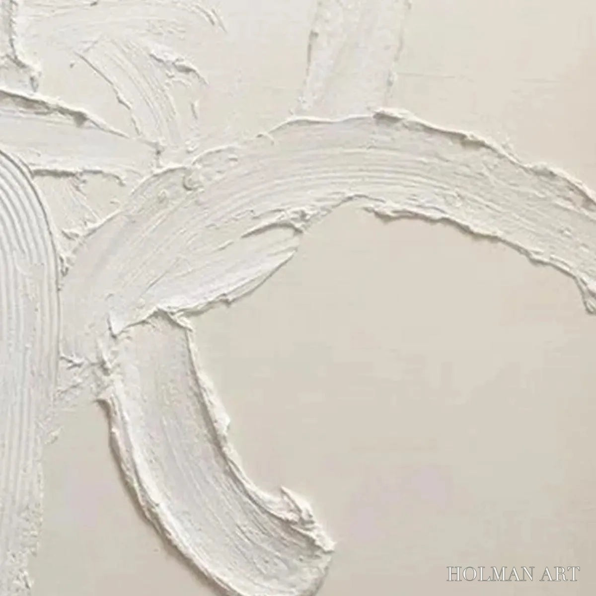 HOLMAN ART White Textured Abstract – Textured Abstract Painting in White - image 3