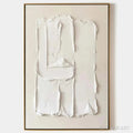 HOLMAN ART White Textured Relief – Textured Abstract Painting in White - image 1