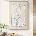 HOLMAN ART White Textured Relief – Textured Abstract Painting in White - image 2
