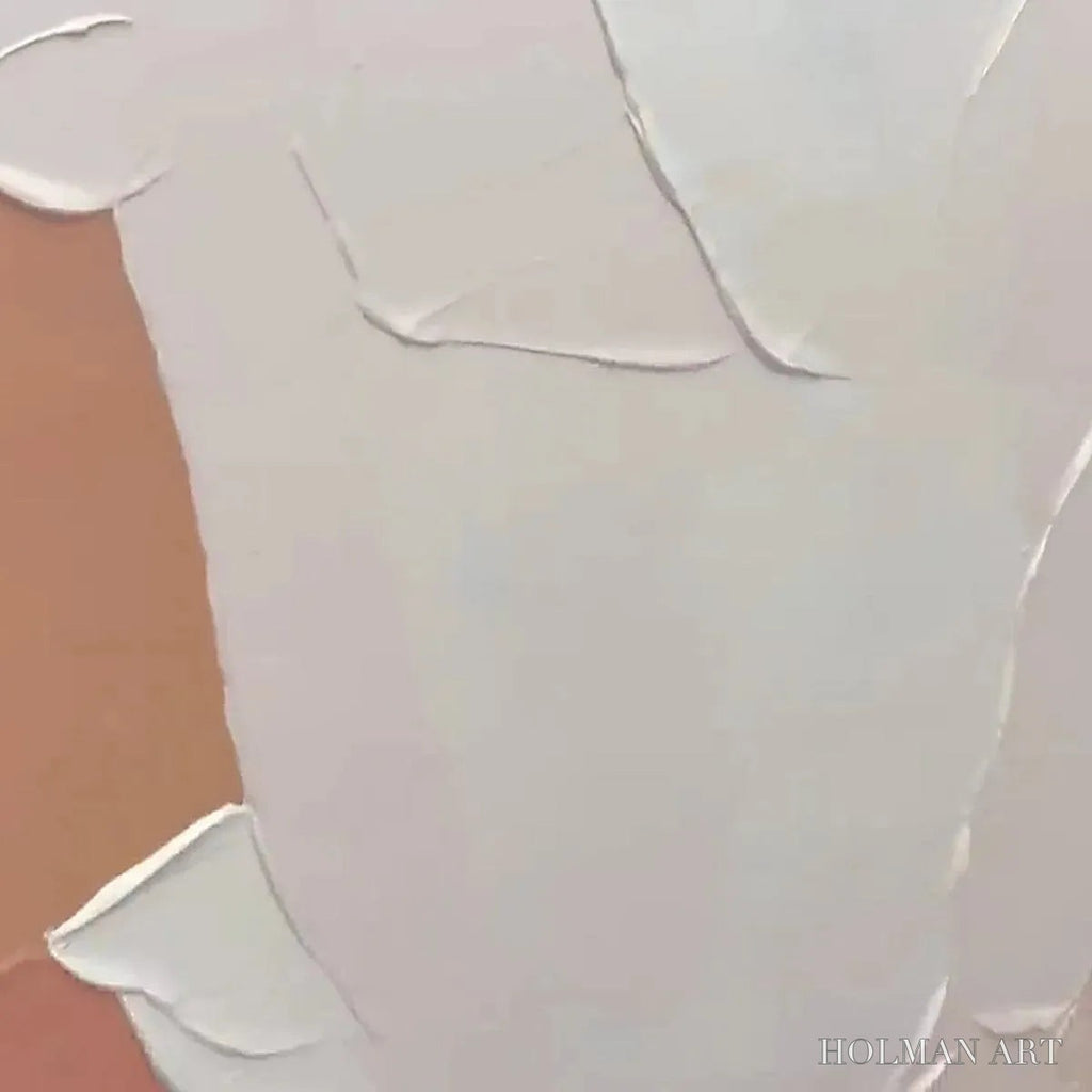 HOLMAN ART Nude Abstract – Textured Abstract Painting in Neutral Tones - image 3