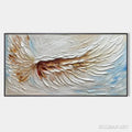 HOLMAN ART Angel Wings – Textured White and Gold Angel Wing Painting - image 1