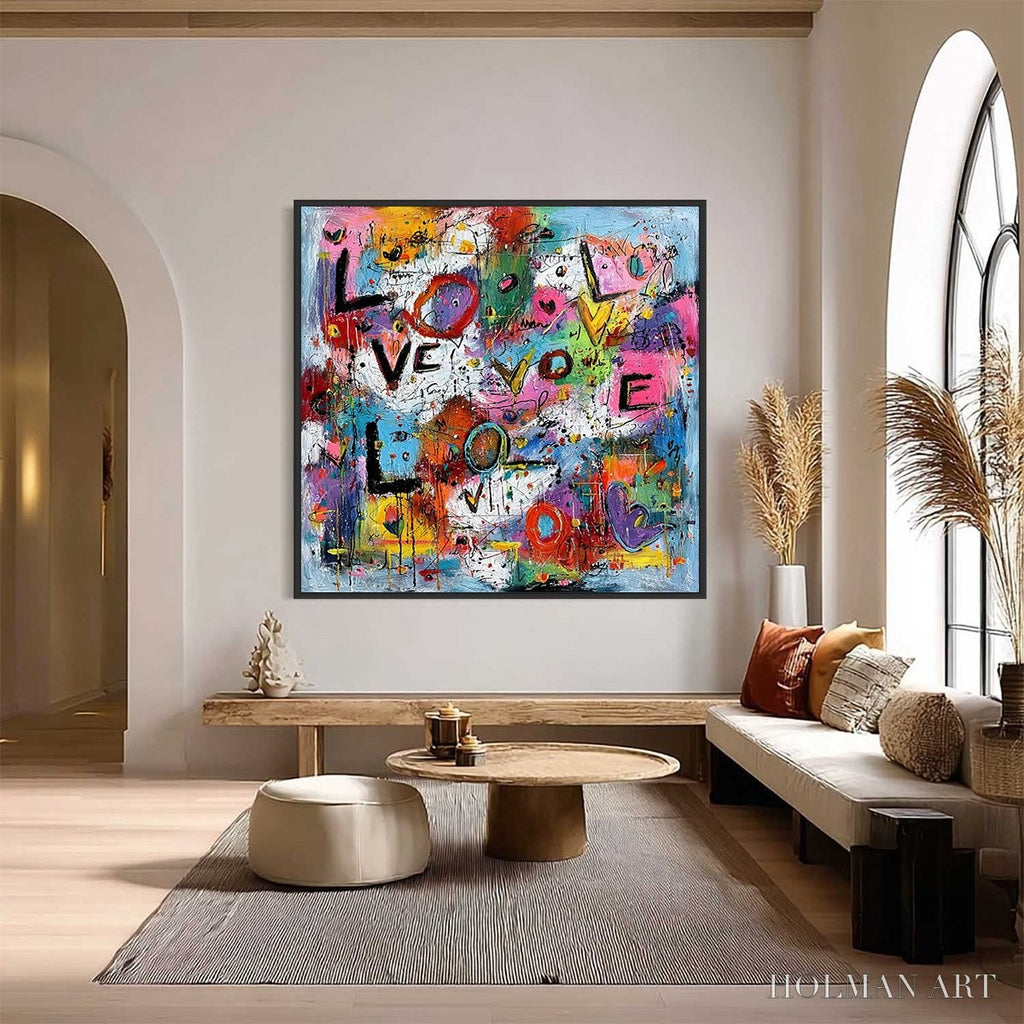 HOLMAN ART Love Explosion – Colorful Abstract Graffiti Style Love Painting - image 2