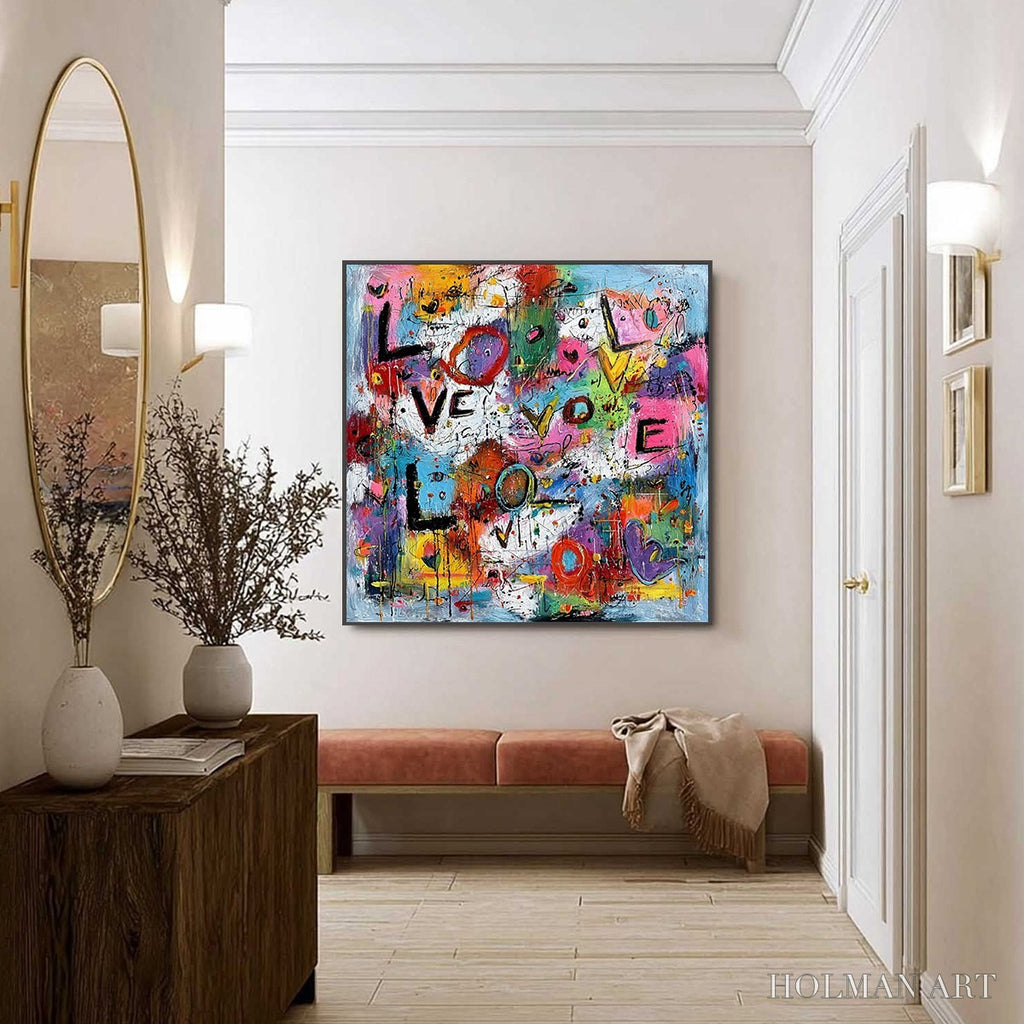 HOLMAN ART Love Explosion – Colorful Abstract Graffiti Style Love Painting - image 6