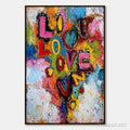 HOLMAN ART Love Cascade – Colorful Textured Abstract Love Graffiti - image 1