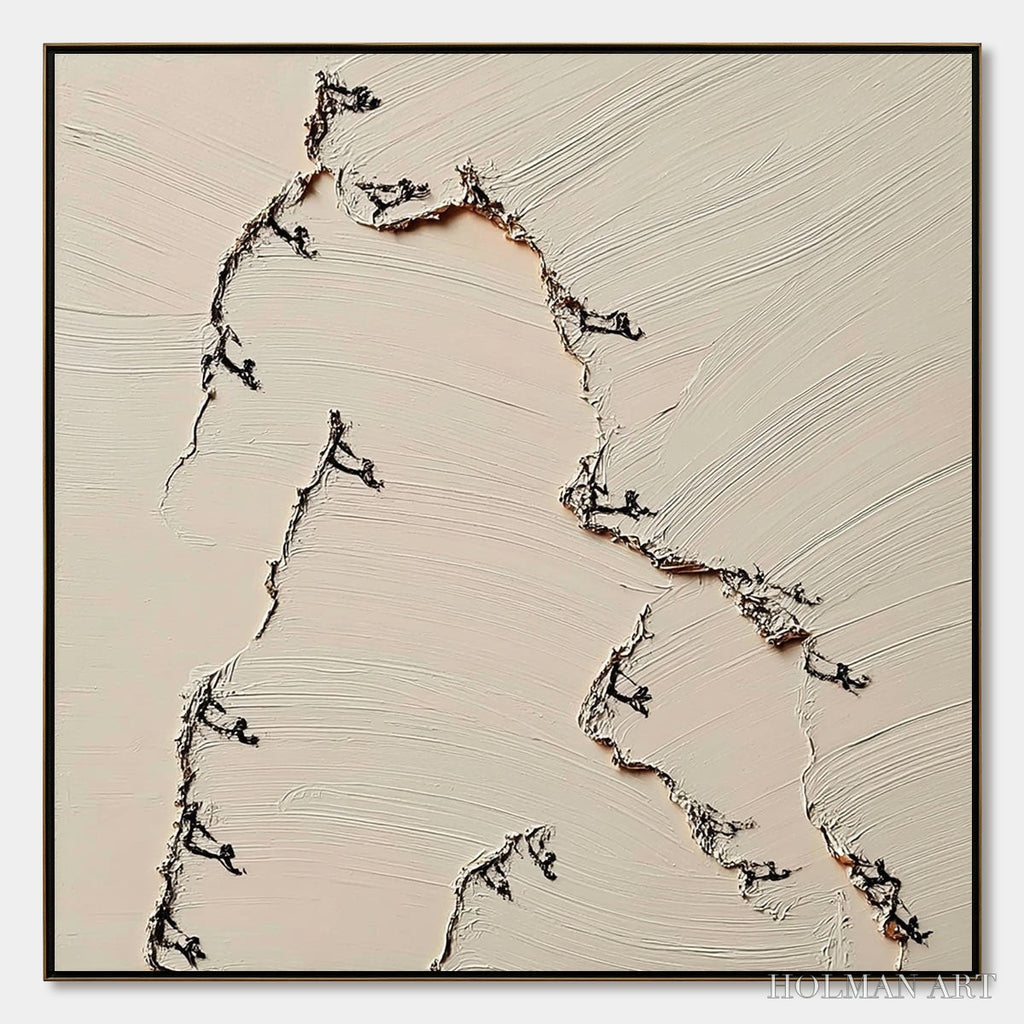 HOLMAN ART Fissure – Wabi Sabi Inspired Textured Abstract Art - image 1