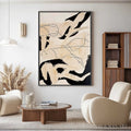 HOLMAN ART Choreography | Black and Beige Abstract Oil Painting for Wall - image 2