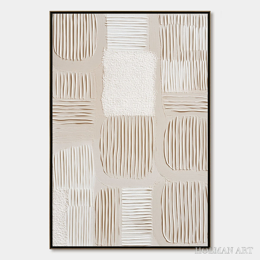 HOLMAN ART Silent Rhythms – Textured Wabi Sabi Abstract Painting - image 1