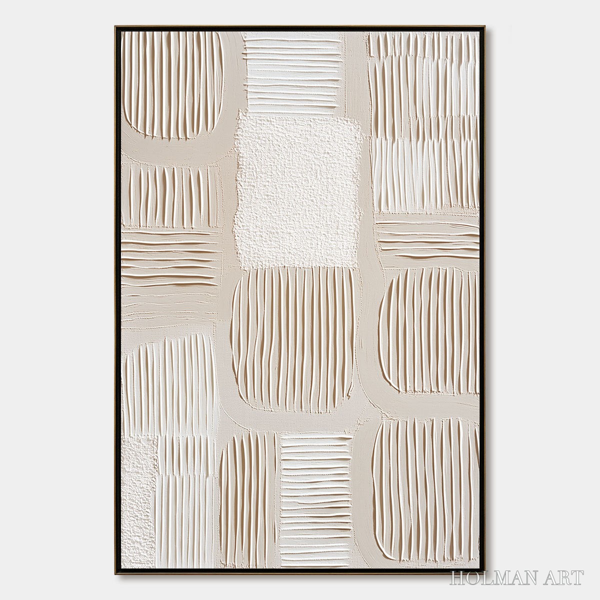 HOLMAN ART Silent Rhythms – Textured Wabi Sabi Abstract Painting - image 1
