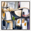 HOLMAN ART Syncopation – Modern Abstract Square Painting with Textured Accents - image 1