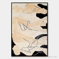 HOLMAN ART Echoes of Silence – Vertical Wabi Sabi Abstract Painting in Neutral Tones - image 1