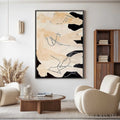 HOLMAN ART Echoes of Silence – Vertical Wabi Sabi Abstract Painting in Neutral Tones - image 2