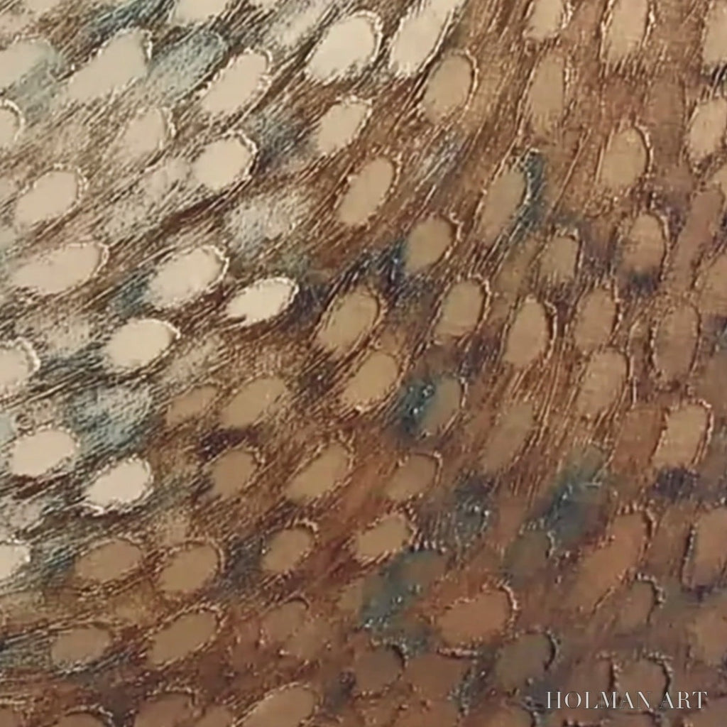 HOLMAN ART Golden Drift – Textured Wabi Sabi Abstract Oil Painting - image 3